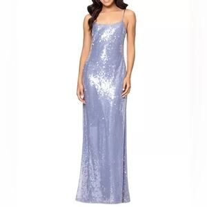 AQUA Formal Women’s Sequin Gown Blue Sz 2 NWT
